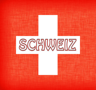 Linen flag of Switzerland