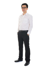 Chinese business man of asian descendants , full length portrait