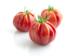 tomatoes on white