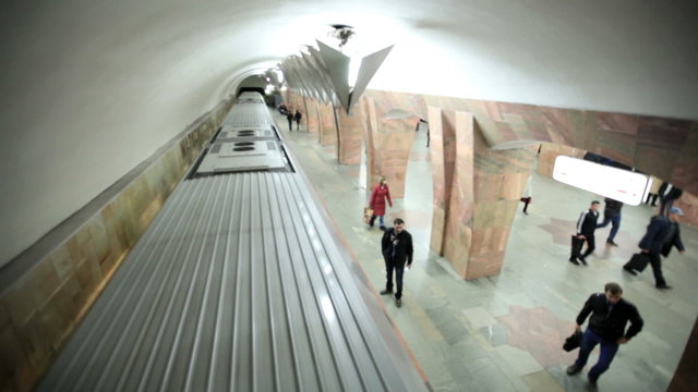 Train runaways at the Marksistskaya metro station.