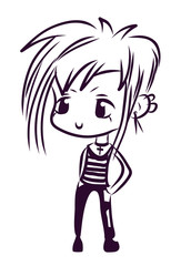 Cute chibi visual kei boy