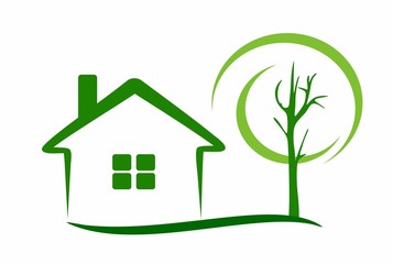 sweet home - house and tree