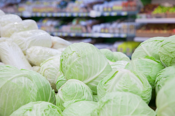 Fototapeta na wymiar Cabbage in the store.