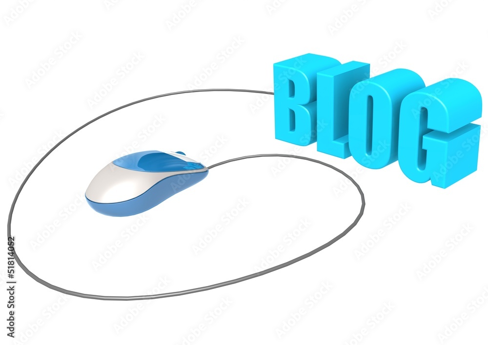 Poster computer mouse and blog