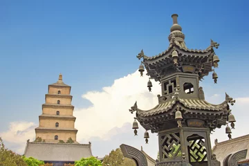 Tuinposter Giant Wild Goose Pagoda, X'ian, China © TravelWorld