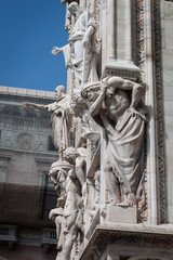 Statues on the facade of a church