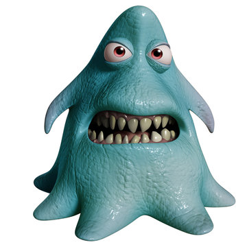 3d cartoon octopus mutant