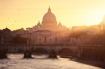 Abwaschbare Fototapete Dunkelbraun Petersdom Vatikan Rom
