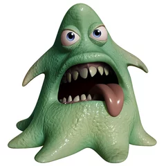 Printed kitchen splashbacks Sweet Monsters 3d cartoon halloween monster