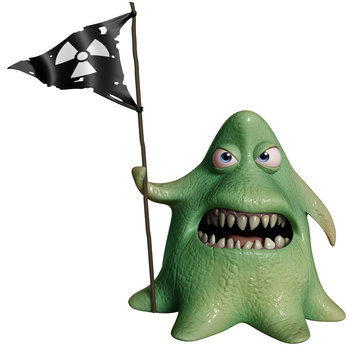 3d cartoon octopus monster