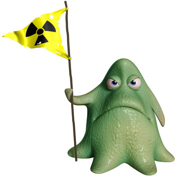 3d cartoon octopus monster