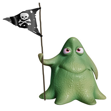 3d cartoon horror monster