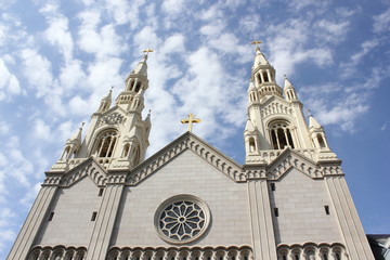 Fototapeta na wymiar American architecture in San francisco, march 2013