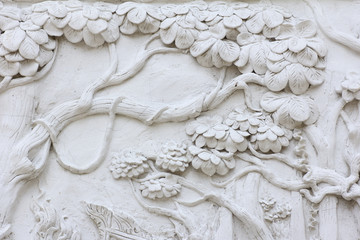 Texture of  Stucco white color