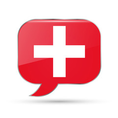 Obraz premium Swiss speech bubble