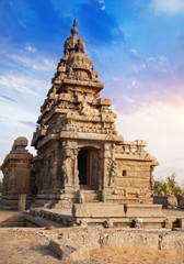 Fototapeta na wymiar Brzeg świątyni w Mamallapuram