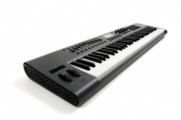 Keyboard vor weißem Hintergrund