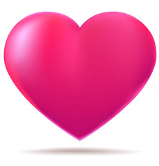 Pink glossy heart