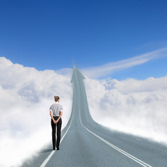 Obraz premium Concept of the road to success