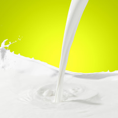 Pouring milk splash