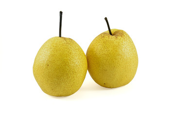 Chinese pear on white background