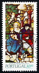 Postage stamp Portugal 1983 Flight to Egypt, Christmas