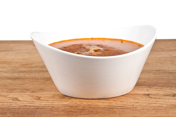 bowl of hot tomato soup