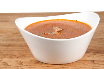 bowl of hot tomato soup