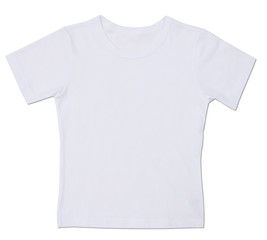 White blank t-shirt template. Isolated on white background