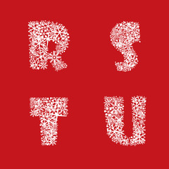 Alphabet Set. Christmas and New Year abc.