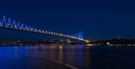 Fototapeta na wymiar Bosporus Bridge at istanbul Turkey