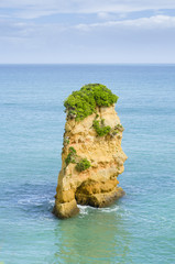 Idyllic beach landscape at Lagos, Algarve, (Portugal)