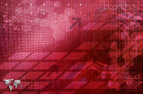 Abstract Red Technical Background