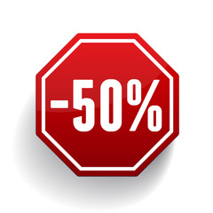 Sale percents label. Vector
