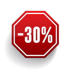 Sale percents label. Vector