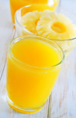 pineapple and juice