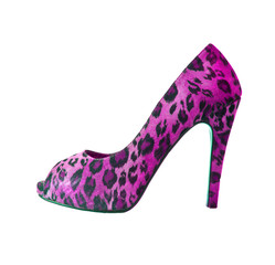 leopard heel shoe