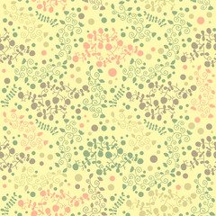 Seamless pattern with floral elements