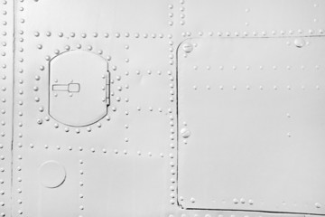 riveted metal from aircraft