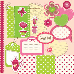 Scrapbook baby girl set