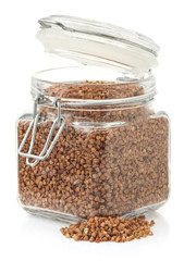 buckwheat on white background