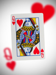 Playing card, queen of hearts © michaklootwijk