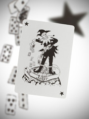 Playing card, black joker