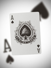Playing card, ace of spades