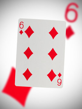 Playing card, six