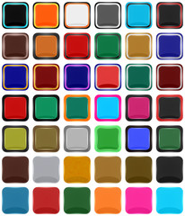 Series of square icons or buttons