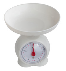kitchen plastic grocery white scales isolated