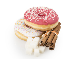 donut, sugar, cinnamon