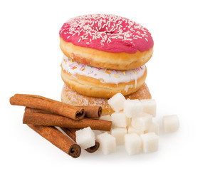 donut, sugar, cinnamon