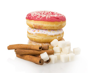 donut, sugar, cinnamon